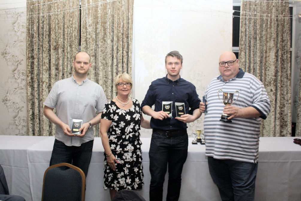 Michael Kominek, Yaroslav Troskchey and Peter Baggs, Winners of the Farnham Cup for the Best Team Performance